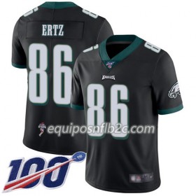 Camiseta Hombre NFL Philadelphia Eagles Zach Ertz 86 Nike Negro 100th
